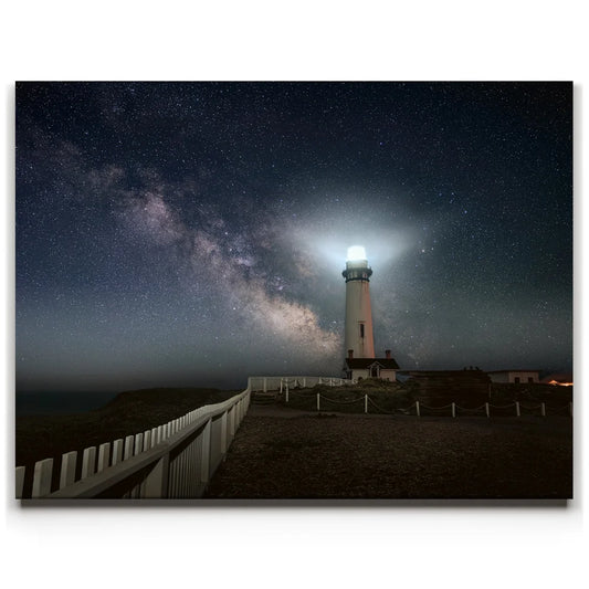 Beacon To Space - Pigeon Point Lighthouse, CA Posters, Prints, & Visual Artwork TheGoatWallArt LANDSCAPE 24x18 0.75" STANDARD