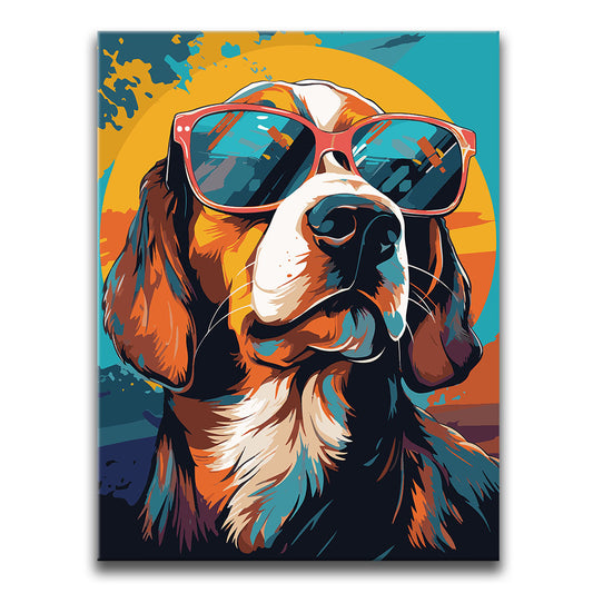 Beagle Rockstar Posters, Prints, & Visual Artwork TheGoatWallArt PORTRAIT 18x24 0.75" STANDARD