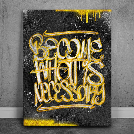 Become - Calligraphy Gold Posters, Prints, & Visual Artwork TheGoatWallArt PORTRAIT 18x24 0.75" STANDARD