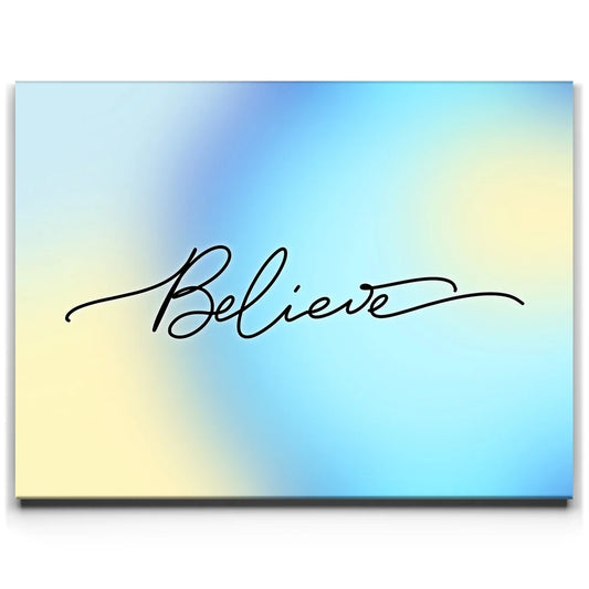 Believe - Elegant Posters, Prints, & Visual Artwork TheGoatWallArt LANDSCAPE 24x18 0.75" STANDARD