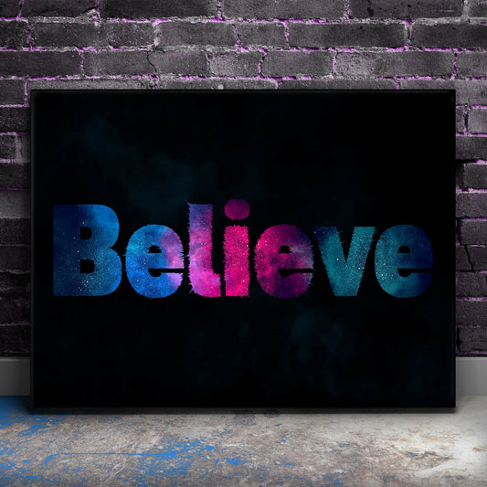 Believe - Universe Posters, Prints, & Visual Artwork TheGoatWallArt LANDSCAPE 24x18 0.75" STANDARD