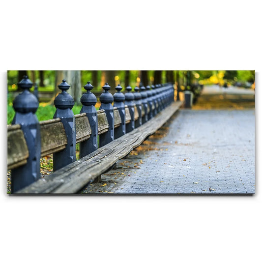 Benches In Central Park, New York City Posters, Prints, & Visual Artwork TheGoatWallArt LANDSCAPE - WIDE 30x15 0.75" STANDARD