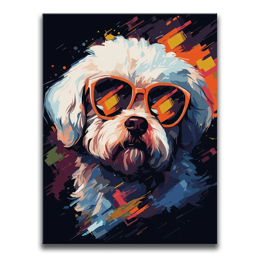 Bichon Frise Rockstar Posters, Prints, & Visual Artwork TheGoatWallArt PORTRAIT 18x24 0.75" STANDARD