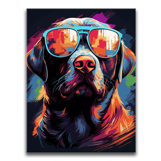 Black Labrador Rockstar Posters, Prints, & Visual Artwork TheGoatWallArt PORTRAIT 18x24 0.75" STANDARD