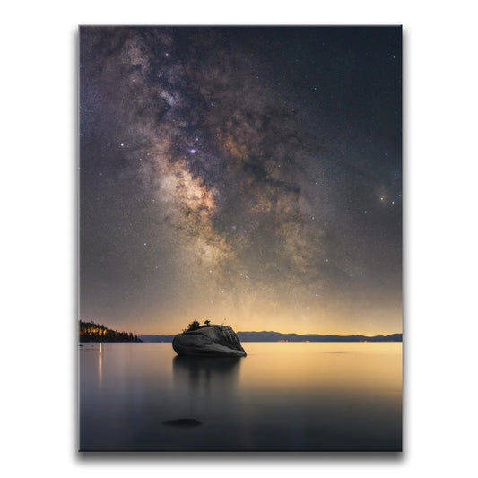 Bonsai Rock Under The Milky Way Posters, Prints, & Visual Artwork TheGoatWallArt PORTRAIT 18x24 0.75" STANDARD