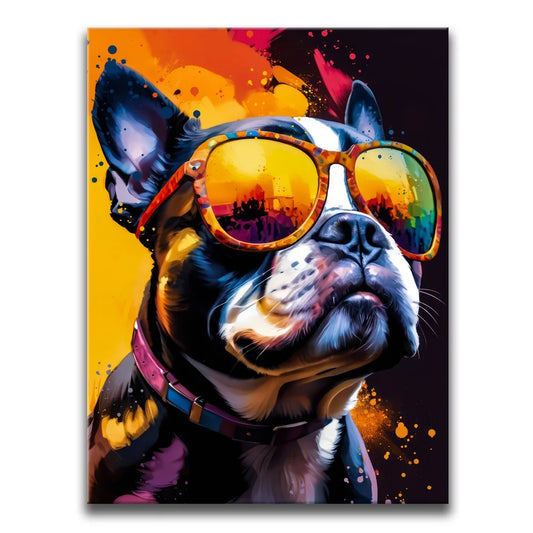 Boston Terrier Cool Posters, Prints, & Visual Artwork TheGoatWallArt PORTRAIT 18x24 0.75" STANDARD
