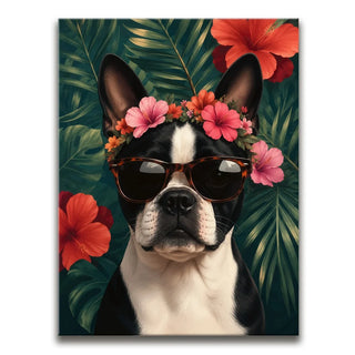 Boston Terrier Tropical Vibes