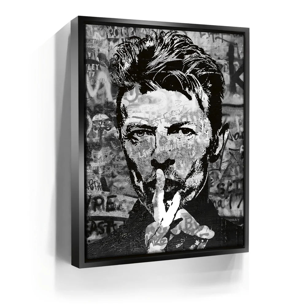 Featured image 5 for Bowie Graffiti Canvas Set - B & W