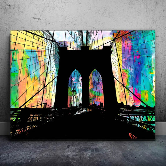 Brooklyn Bridge I Posters, Prints, & Visual Artwork TheGoatWallArt LANDSCAPE 24x18 0.75" STANDARD