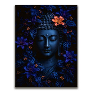 Buddha Beneath the Azure Petals
