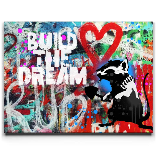 Build The Dream Posters, Prints, & Visual Artwork TheGoatWallArt LANDSCAPE 24x18 0.75" STANDARD