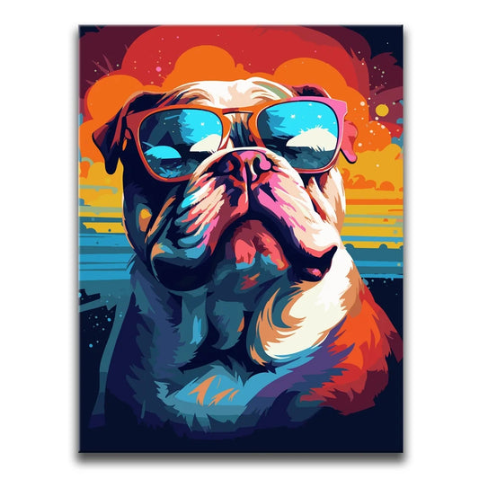 Bulldog Chillin' Posters, Prints, & Visual Artwork TheGoatWallArt PORTRAIT 18x24 0.75" STANDARD