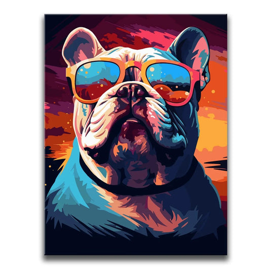 Bulldog Rockstar Posters, Prints, & Visual Artwork TheGoatWallArt PORTRAIT 18x24 0.75" STANDARD