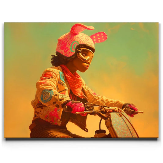 Bunny Burnout Posters, Prints, & Visual Artwork TheGoatWallArt LANDSCAPE 24x18 0.75" STANDARD