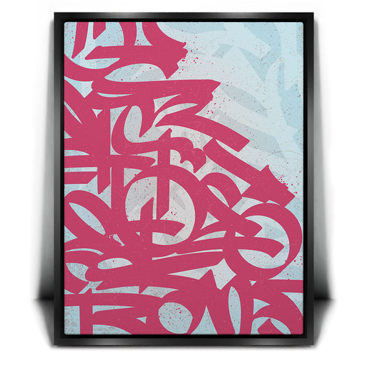 Calligraphy IV - Pink Posters, Prints, & Visual Artwork TheGoatWallArt