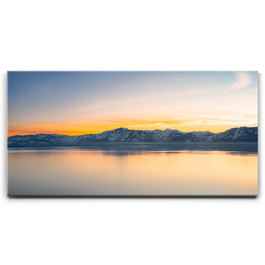 Calm on the Western Front - Lake Tahoe Posters, Prints, & Visual Artwork TheGoatWallArt LANDSCAPE - WIDE 30x15 0.75" STANDARD