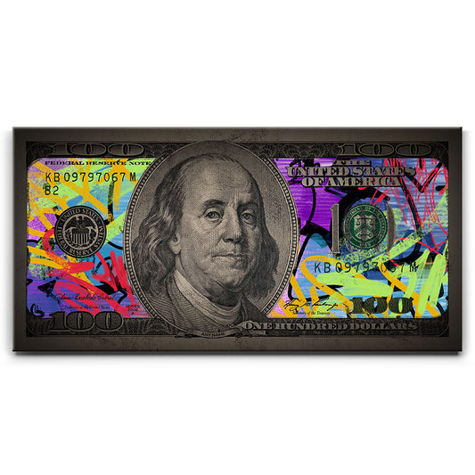 Benjamin - Graffiti Posters, Prints, & Visual Artwork TheGoatWallArt LANDSCAPE - WIDE 30x15 0.75" STANDARD