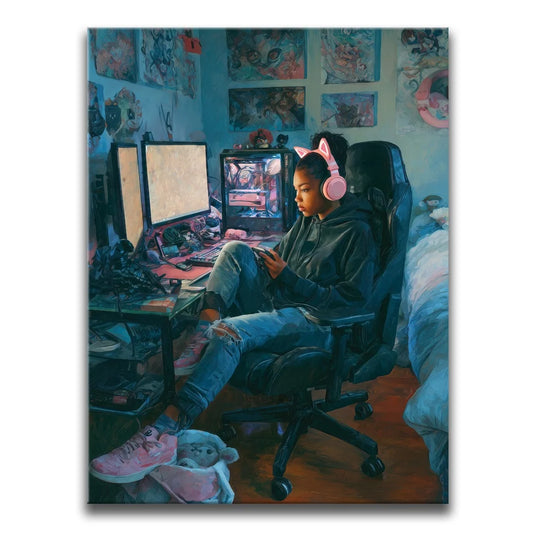 Cat Ears & Kill Streaks Posters, Prints, & Visual Artwork TheGoatWallArt PORTRAIT 18x24 0.75" STANDARD