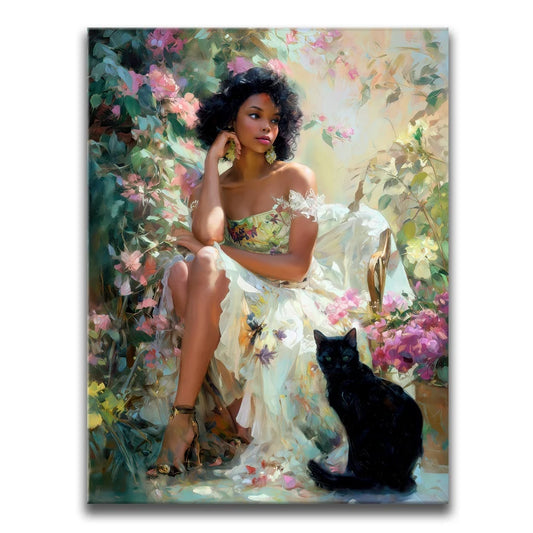 Cat In The Blossom Hour Posters, Prints, & Visual Artwork TheGoatWallArt PORTRAIT 18x24 0.75" STANDARD