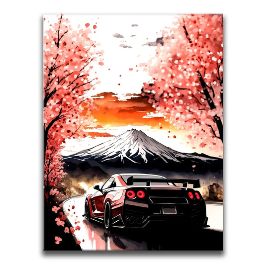 Cherry Blossom Dreaming Posters, Prints, & Visual Artwork TheGoatWallArt PORTRAIT 18x24 0.75" STANDARD
