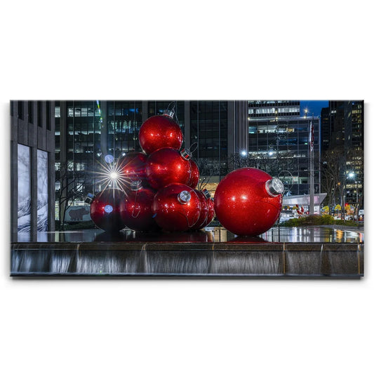 Christmas Decorations At Radio City Music Hall, New York City Posters, Prints, & Visual Artwork TheGoatWallArt LANDSCAPE - WIDE 30x15 0.75" STANDARD