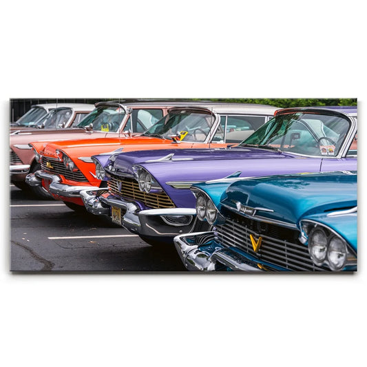 Classic Chrome Lineup - Wide Posters, Prints, & Visual Artwork TheGoatWallArt LANDSCAPE - WIDE 30x15 0.75" STANDARD