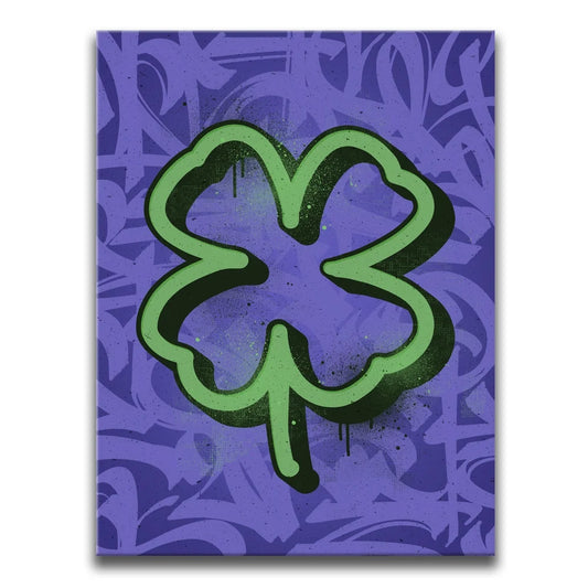 Clover I - Calligraphy Posters, Prints, & Visual Artwork TheGoatWallArt PORTRAIT 18x24 0.75" STANDARD