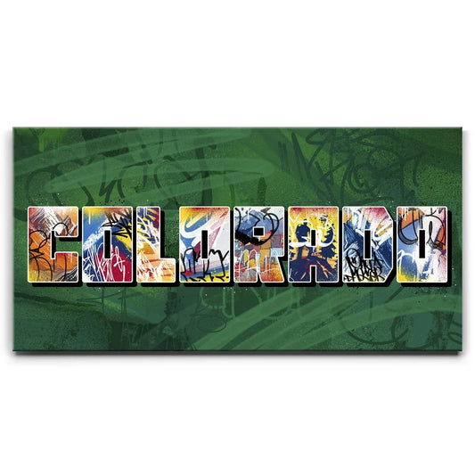 Colorado Sign - Graffiti Posters, Prints, & Visual Artwork TheGoatWallArt LANDSCAPE - WIDE 30x15 0.75" STANDARD