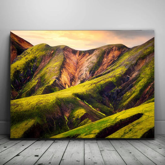 Colorful Icelandic Wilderness Posters, Prints, & Visual Artwork TheGoatWallArt LANDSCAPE 24x18 0.75" STANDARD