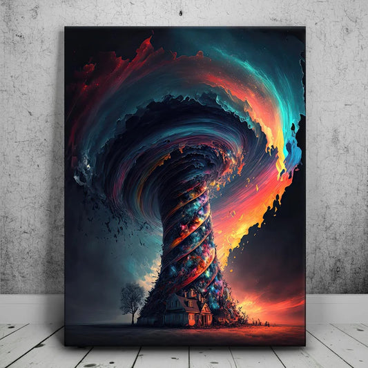 Colorful Tornado Posters, Prints, & Visual Artwork TheGoatWallArt PORTRAIT 18x24 0.75" STANDARD