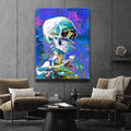 Thumbnail image 2 for Colorful Van Gogh Smoking Skeleton