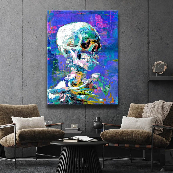 Featured image 2 for Colorful Van Gogh Smoking Skeleton