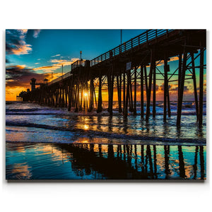 Colorful Sunset at the Oceanside Pier, California