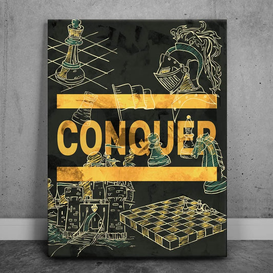 Conquer - Sketch Posters, Prints, & Visual Artwork TheGoatWallArt PORTRAIT 18x24 0.75" STANDARD