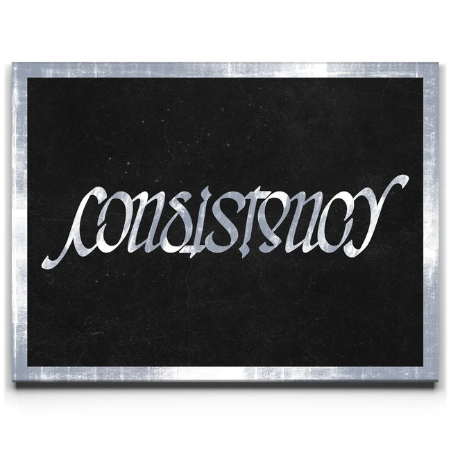 Featured image 1 for Consistency Ambigram - Grey Border