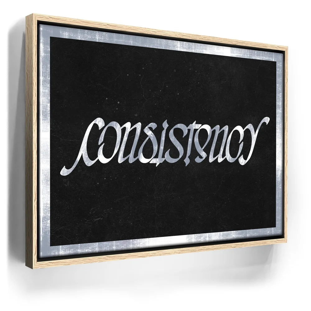 Featured image 10 for Consistency Ambigram - Grey Border