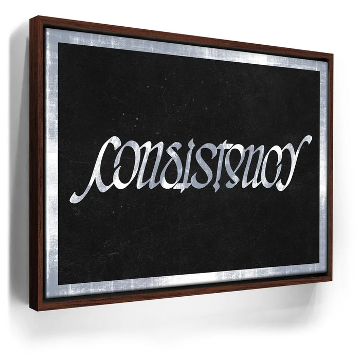 Featured image 11 for Consistency Ambigram - Grey Border