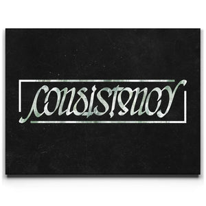 Consistency Ambigram - Money Green