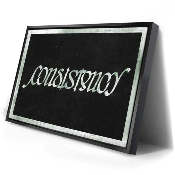 Featured image 2 for Consistency Ambigram - Money Green Border