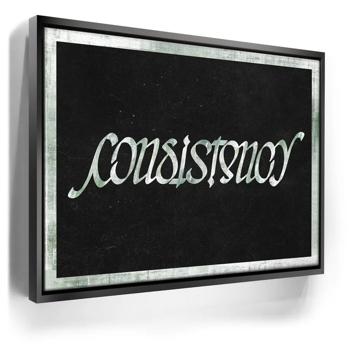 Featured image 6 for Consistency Ambigram - Money Green Border
