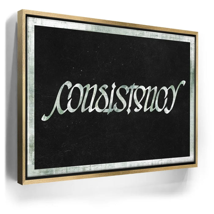 Featured image 8 for Consistency Ambigram - Money Green Border