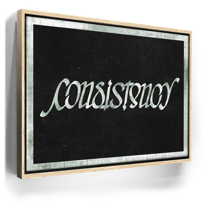Featured image 10 for Consistency Ambigram - Money Green Border