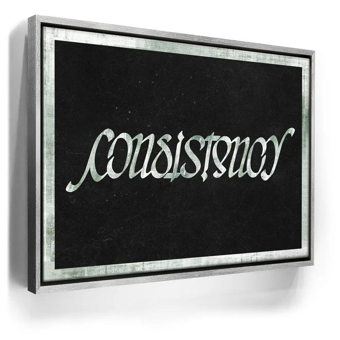 Featured image 9 for Consistency Ambigram - Money Green Border