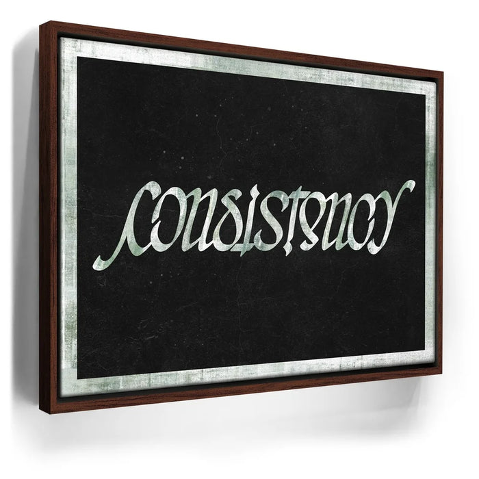 Featured image 11 for Consistency Ambigram - Money Green Border