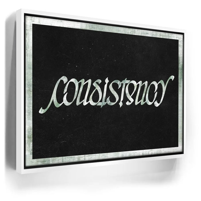 Featured image 7 for Consistency Ambigram - Money Green Border