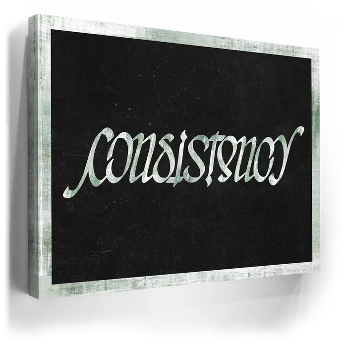 Featured image 5 for Consistency Ambigram - Money Green Border