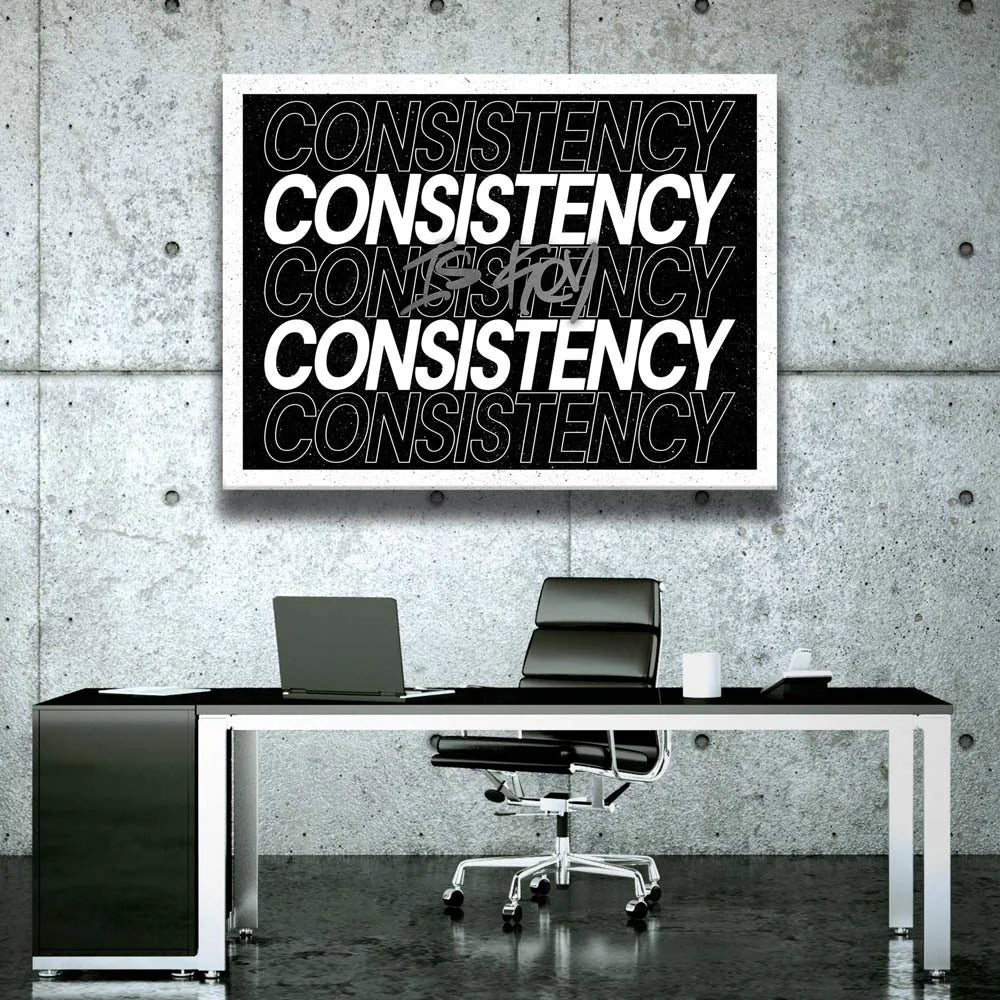 Featured image 2 for Consistency Is Key - Gold - B & W