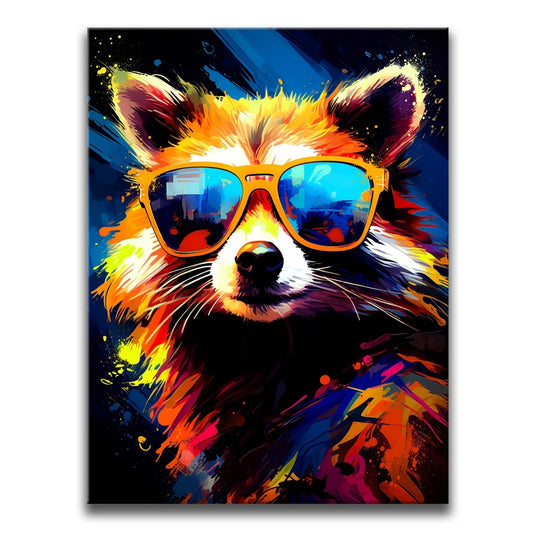 Cool Racoon Posters, Prints, & Visual Artwork TheGoatWallArt PORTRAIT 18x24 0.75" STANDARD