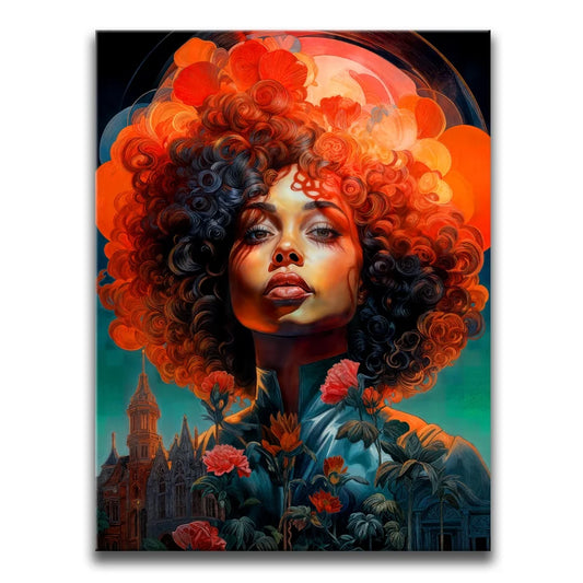 Cosmic Allure (Celestial Divas Set) Posters, Prints, & Visual Artwork TheGoatWallArt PORTRAIT 18x24 0.75" STANDARD