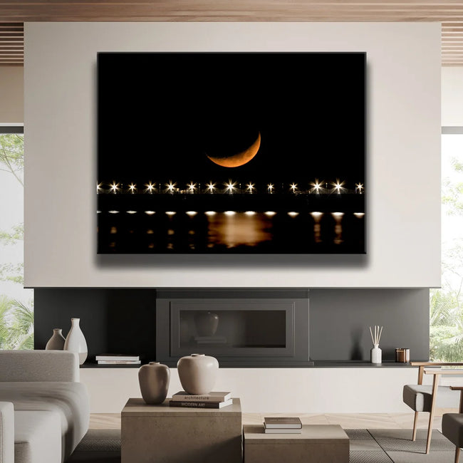 Featured image 2 for Crescent Moon Over Pier